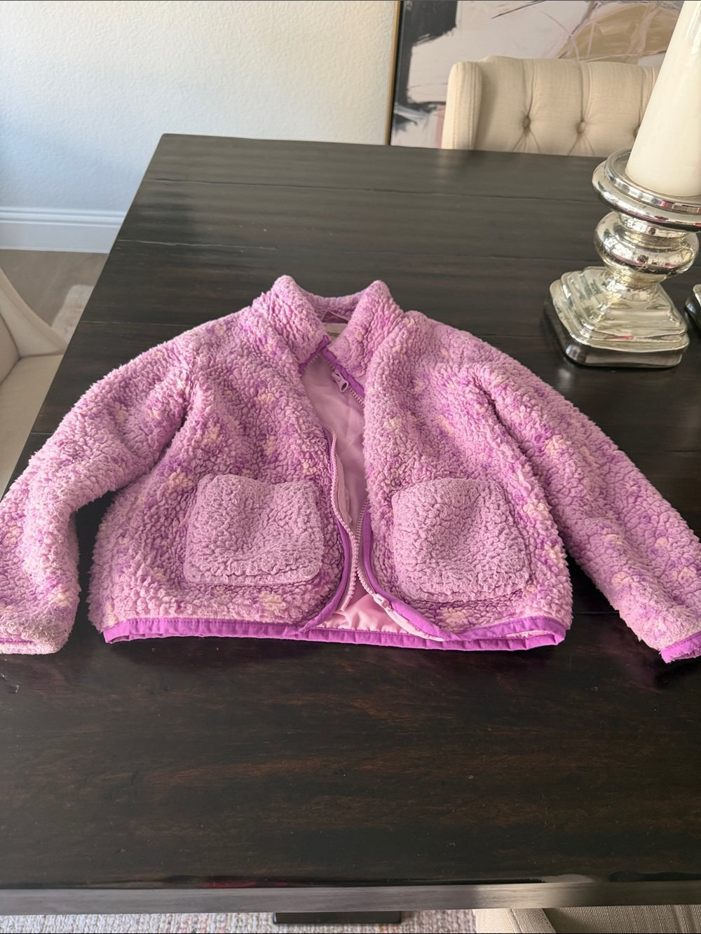 Tucker + Tate Plush Sherpa Jacket in Light Pink 3T
